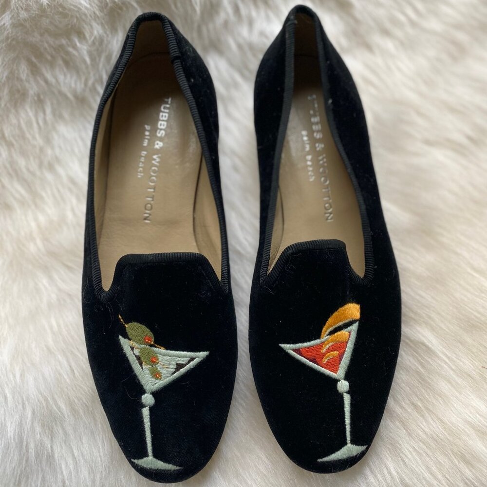 Stubbs & Wootton Velvet Smoking Slippers size 6